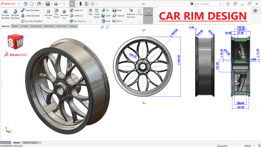 SolidWorks中的汽车轮缘设计SolidWorks教程缩略图